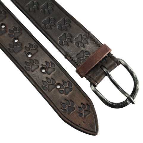 CEINTURE EN CUIR, TRACES DE LOUP