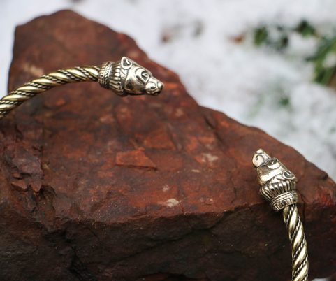 BERSERKER BEAR BRASS ARM RING