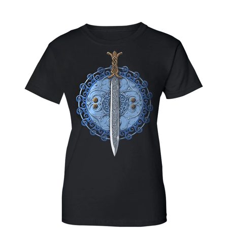 CLAÍOMH SOLAIS - SWORD OF LIGHT, WOMEN'S T-SHIRT - BLUE