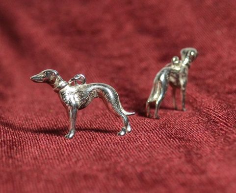 ENGLISH GREYHOUND, SILVER PENDANT, AG 925