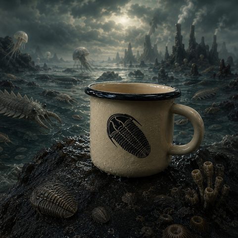 TRILOBITE ENAMEL MUG