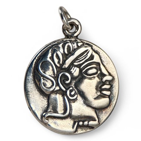 ATHENIAN TETRADRACHM, PENDANT, SILVER, REPRODUCTION