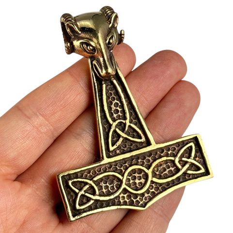 RAM HEAD BRONZE THOR HAMMER