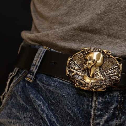 COSSACK, BELT BUCKLE, BRASS