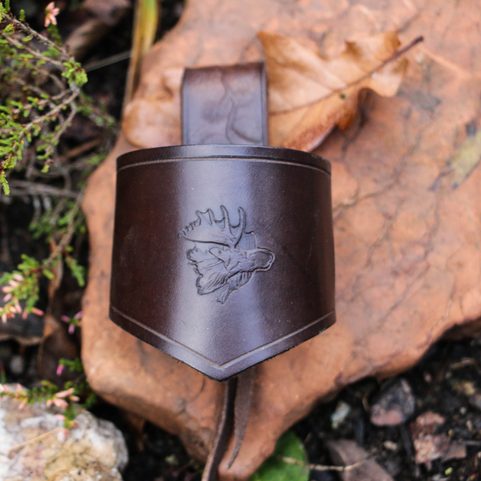 HORAIRE DE CORNE EN CUIR MOOSE - CADEAU POUR CHASSEURS