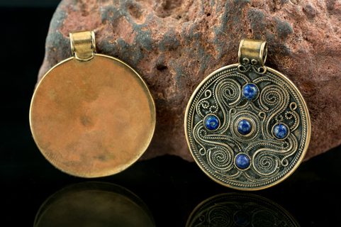BATTERSEA, LUXURY BRYTHONIC JEWEL, LAPIS LAZULI, BRONZE