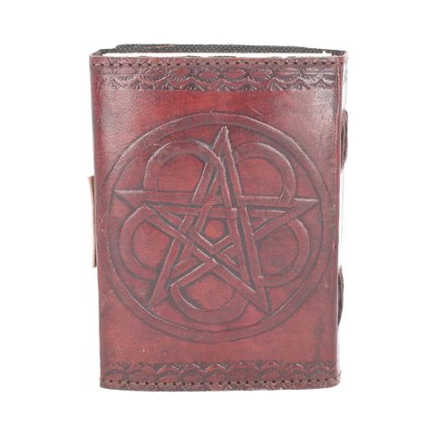 PENTAGRAM, LEATHER BOOK OF SHADOWS - NOTEBOOK