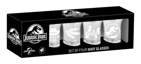 JURASSIC PARK SHOTGLASS 4-PACK