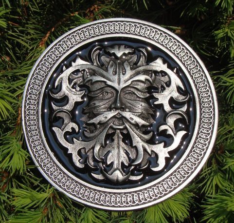 GREEN MAN, BELT BUCKLE