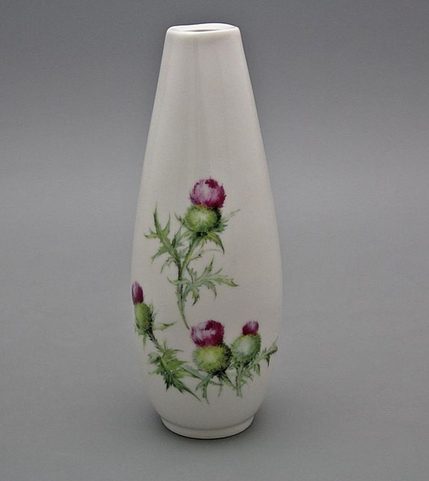 VASE SCOTTISH THISTLE, KARLSBAD PORCELAIN