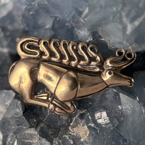 SCYTHIAN STAG BROOCH - BRONZE