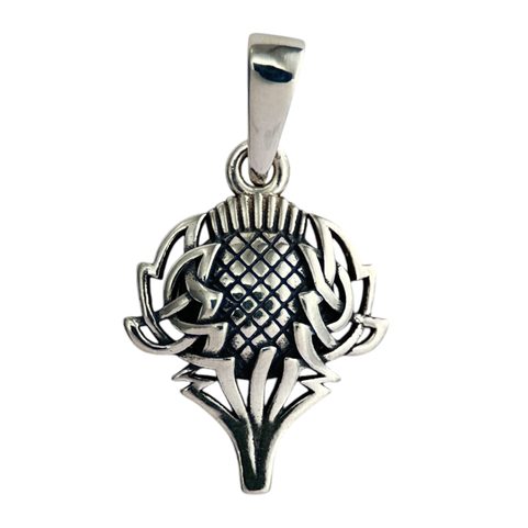SCOTTISH THISTLE, SILVER PENDANT