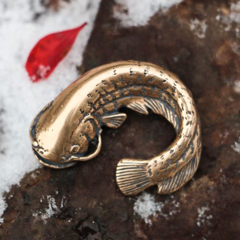 CATFISH, FISHING PENDANT, BRONZE