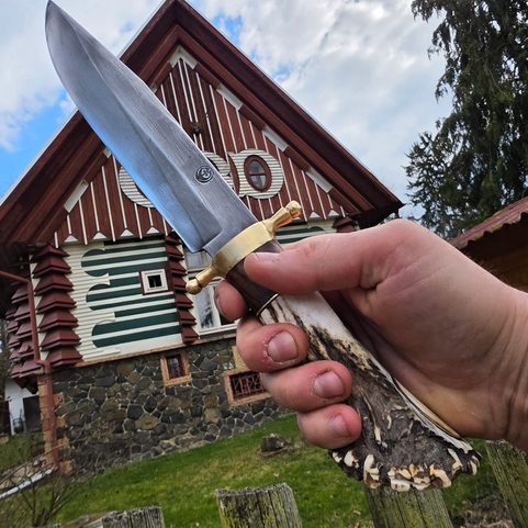 COUTEAU FORGÉ BOWIE FORBES AVEC FOURREAU