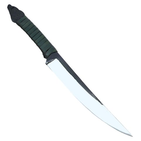 CARPE, COUTEAU DE PÊCHE ET ÉTUI EN CUIR