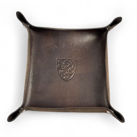 LEATHER SCROLLING DICE TRAY