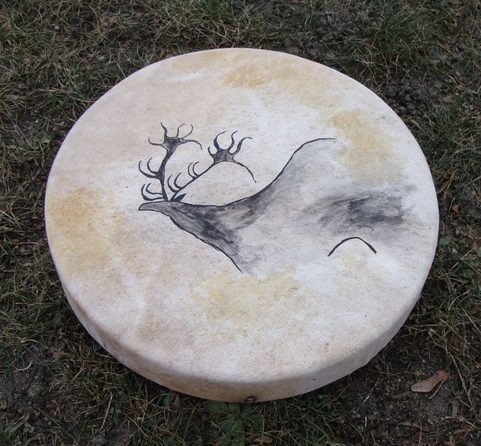 TAMBOUR TRADITIONNEL - PEINTURES DE LA GROTTE DE LASCAUX