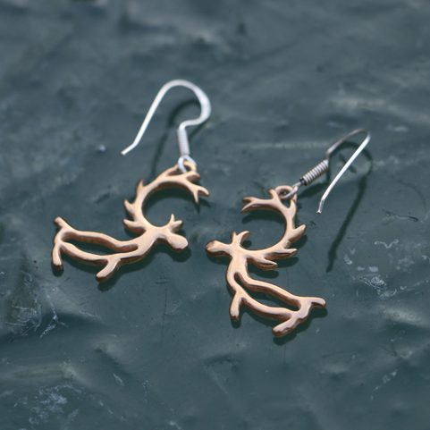 PORO, SAMI REINDEER, EARRINGS BRONZE