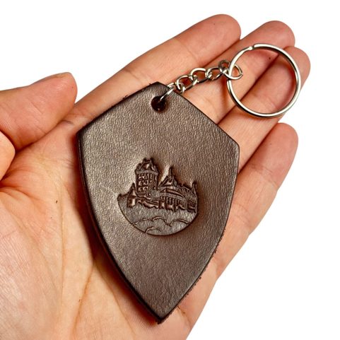 KARLSTEJN CASTLE, KEYCHAIN, LEATHER