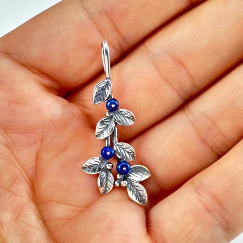 BLAUBEERE, ANHÄNGER, SILBER 925