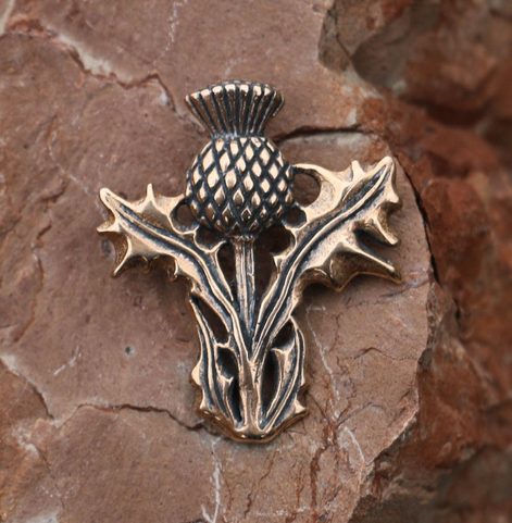 SCOTTISH THISTLE - ALBA, BRONZE PENDANT