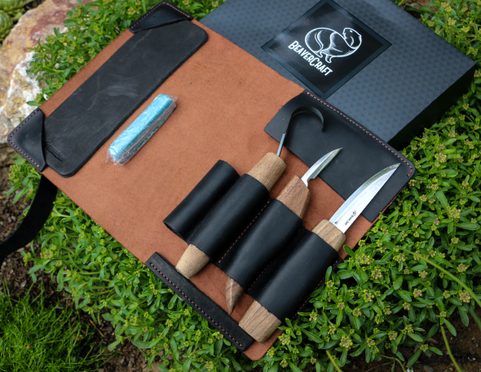 SET D'OUTILS DE SCULPTURE EN BOIS POUR LA SCULPTURE DE CUILLÈRES - S13X