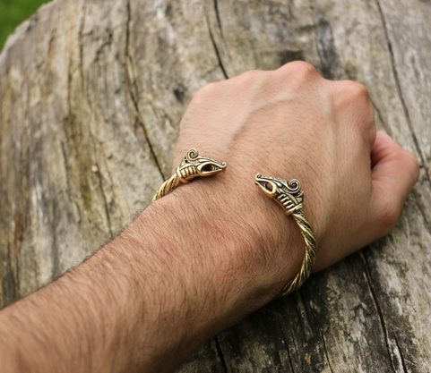 DREKI, VIKING BRASS BRACELET