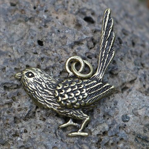 MÉSANGE CHARBONNIÈRE, PENDENTIF EN ZINC
