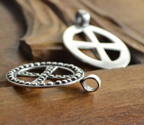 CROIX SOLAIRE SLAVE, GRANDE MORAVIE, PENDENTIF EN ARGENT, AG 925
