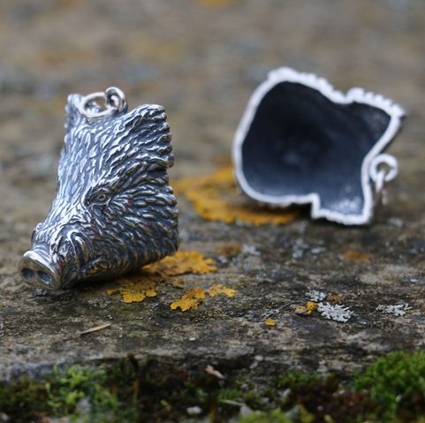 SANGLIER - PENDENTIF, ARGENT MASSIF