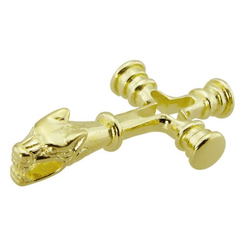 FENRIR ISLAND WOLFKREUZ, 14K GOLD