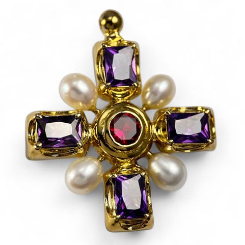 CROIX NOBLE MÉDIÉVALE DE LUXE, 15E SIÈCLE