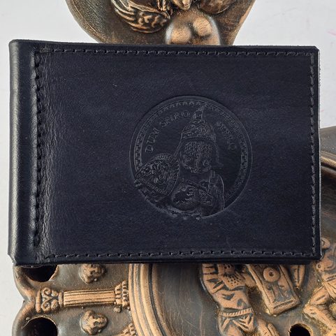 GLADIATOR, LEATHER WALLET - BLACK