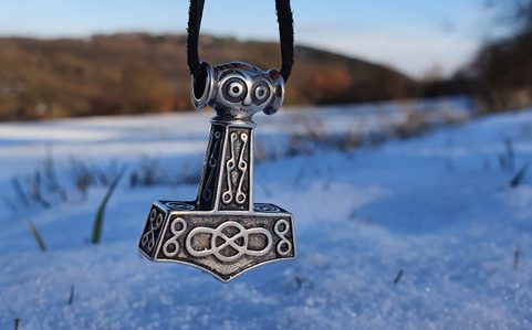 THOR HAMMER - MJÖLLNIR, MASSIVE PENDANT, SILVER