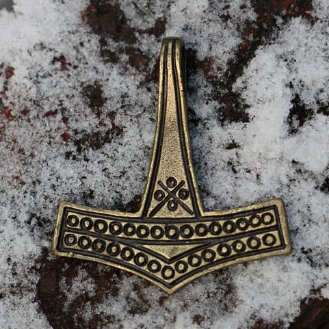 THOR'S HAMMER, DENMARK, ROMERSDAL, ZINC ANTIQUE BRASS