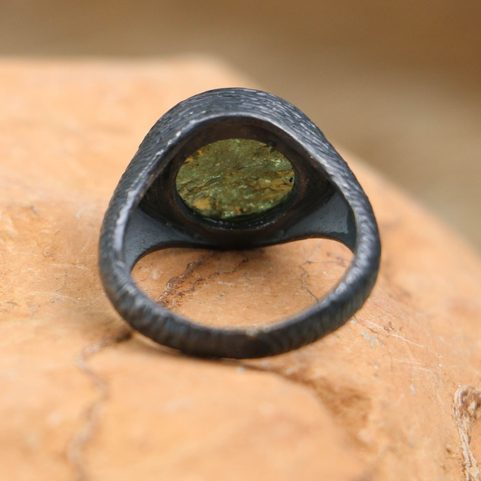 THEODORICUS SILVER MOLDAVITE RING