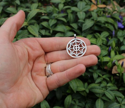 SLAVIC SUN II, SILVER PENDANT