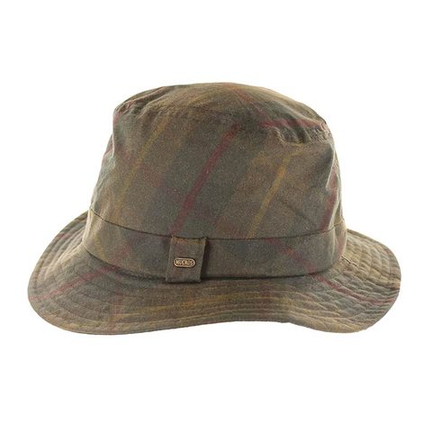 RAIN HAT WAX TARTAN GREEN, IRELAND