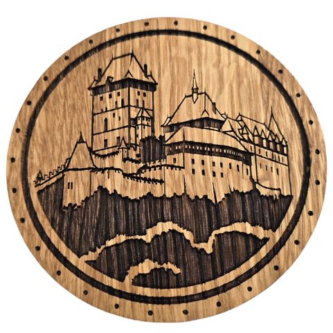 MEDIEVAL CASTLE, JEWELLERY BOX, OAK
