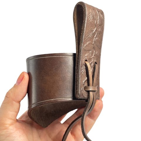 HORAIRE DE CORNE EN CUIR MOOSE - CADEAU POUR CHASSEURS