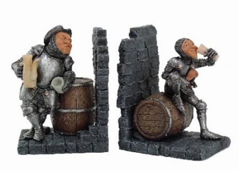 DRUNK KNIGHTS, DECORATIVE BOOKENDS