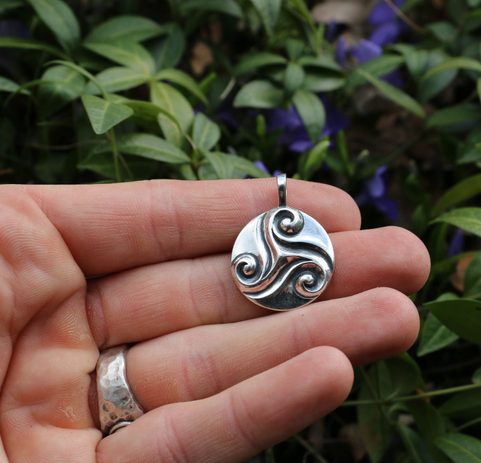 CELTIC TRISKELE, SILVER PENDANT