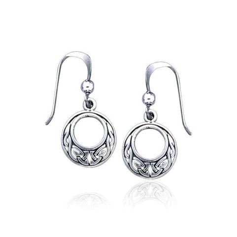 ROUND KNOTTED EARRINGS, SILVER