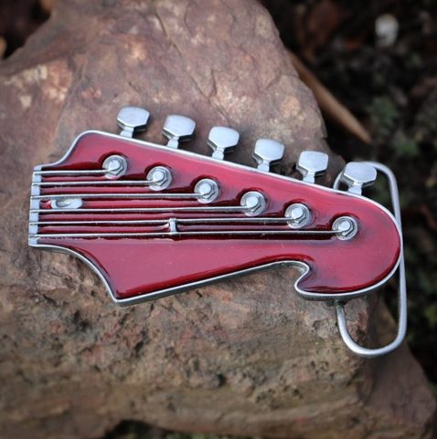 GUITAR, BELT BUCKLE
