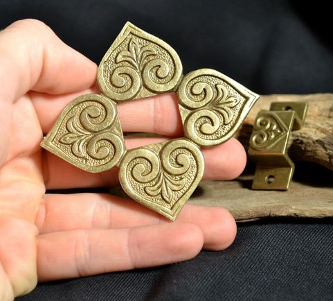 EARLY MEDIEVAL BELT BAG FITTINGS, SLAVIC OR VIKING
