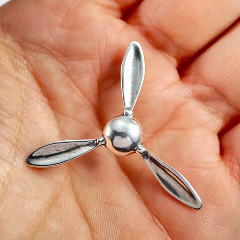 SPITFIRE SUPERMARINE PROPELLER, SILVER PENDANT