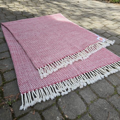 MERINO, COUVERTURE EN LAINE DES BALKANS, ZIGZAG