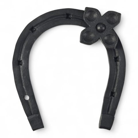 FORGED HORSESHOE WITH FOUR-LEAF CLOVER