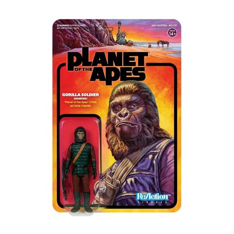 PLANET OF THE APES REACTION ACTION FIGURE GORILLA SOLDIER (HUNTER) 10 CM