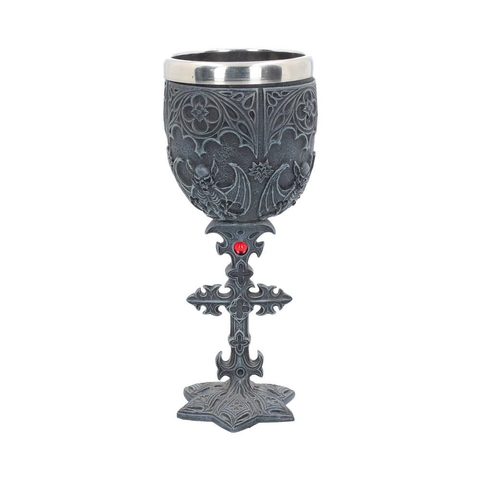 VAMPIRES GOBLET GOTHIC HORROR BAT WINE GLASS 18.8 CM